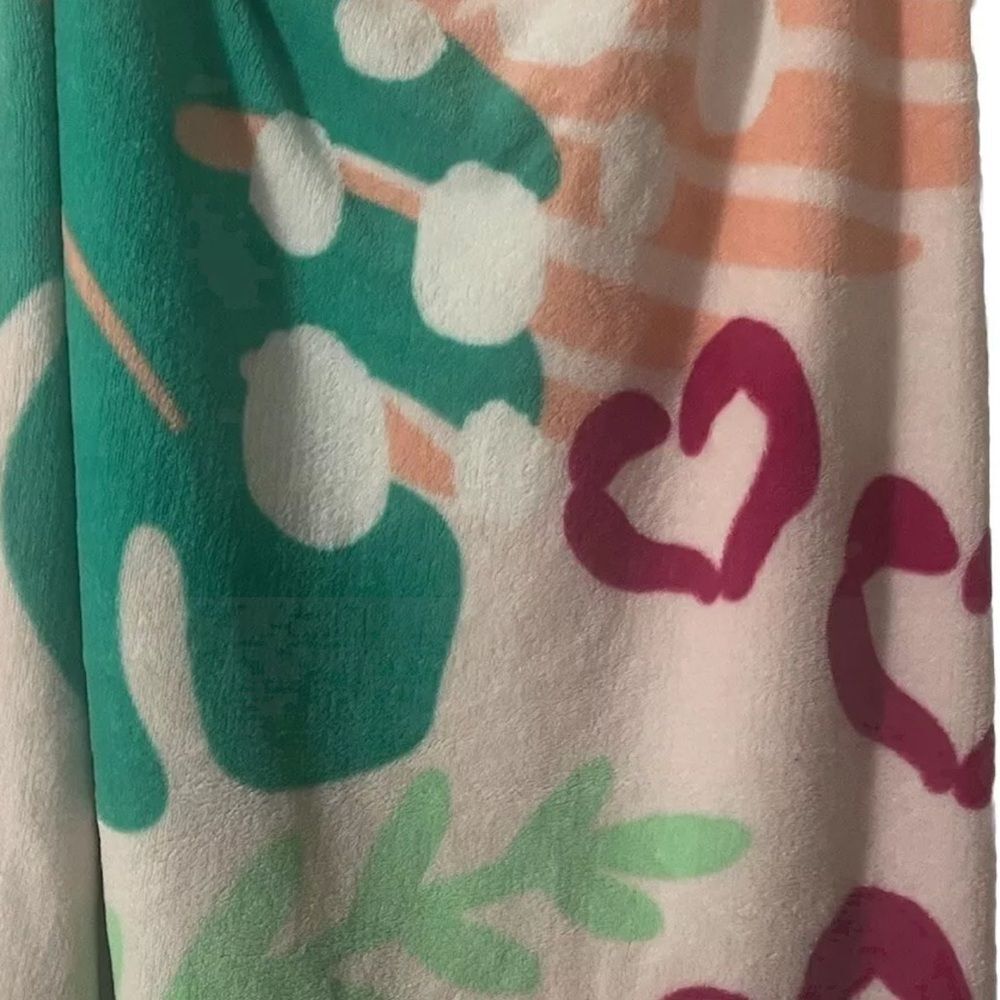 Sanrio 2024 Hello Kitty Cat Tropical Blanket Soft Throw 60x40 RARE - Picture 6 of 16